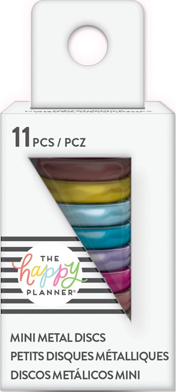 Happy Planner Mini Metal Expander Discs 11 Pkg Rainbow Michaels happy-planner-mini-metal-expander-discs-11-pkg-rainbow-michaels